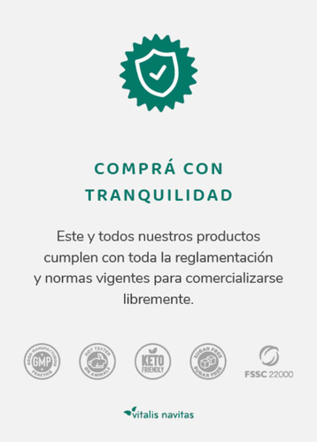 Suplemento Vitalis Navitas Colágeno y Calcio 30 Cápsulas