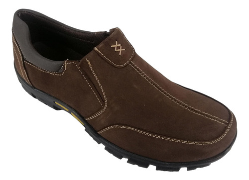 Imagen 2 de 4 de Zapatos De Hombre Cuero A212 Marron