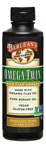 Suplemento Líquido De Aceite De Lino Y Borraja Con Omega 3 Y 6, 