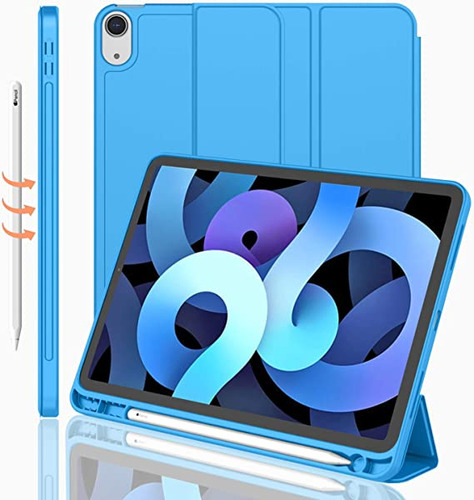 Funda Para iPad Gen 5ta/soporte Para Lapiz (azul Oceano)