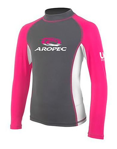 Remera Natación Aropec Niño M/larga Rosa 2/16 - Tecnobox