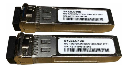 Par Gbic Sfp+ 10g Bidirecional S+23lc10d / S+32lc10d 10km Lc