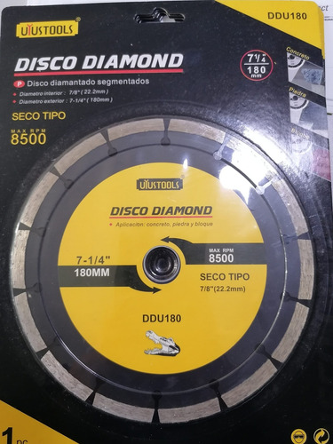Disco Diamantado Segmentado De 7'' Uyustool Para Concreto