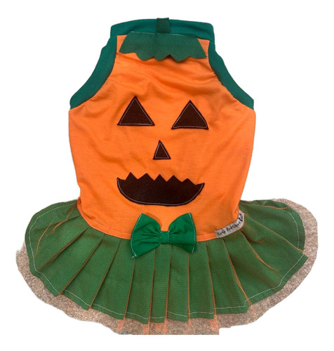 Roupa Cães Lolô - Fêmea - Fantásia Halloween Abóbora