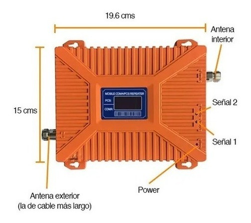 Repetidor Amplificador De Señal De Celular Naranja