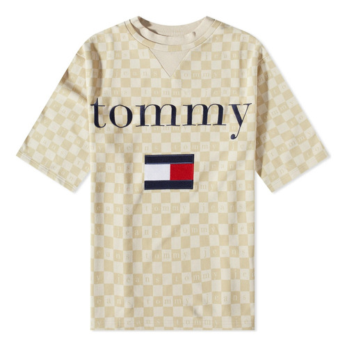 Playera Tommy Hilfiger Sueded Sweat Oversized T Shirt Hombre