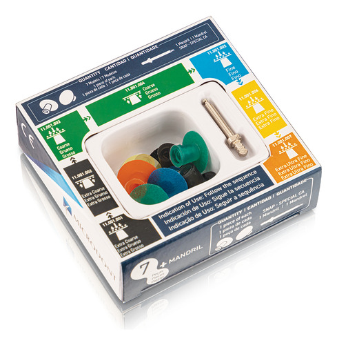 Discos Tipo Shofu 7 Pcs C/mandril Acero Snap On- Microdont