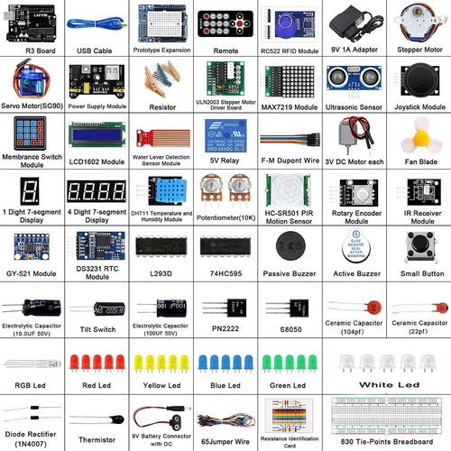 Uno Lafvin Kit De Iniciación Definitiva Para Nano Arduino