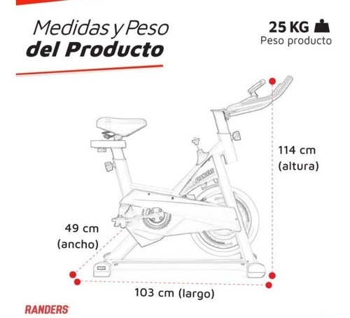Imagen 6 de 8 de Bicicleta Spinning Arg-865sp Mundo Gym