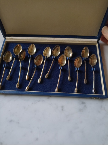 Set De 12 Cucharitas De Te De Plata 