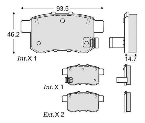 Balatas De Disco Tras Para Honda Ex-l Accord 2013-2015 Fag