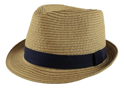 Sombrero De Fieltro Para Niños, Unisex, Con Paja, Trilby