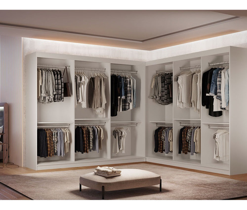 Guarda Roupa Closet Light Premium Moderna Cor Branco