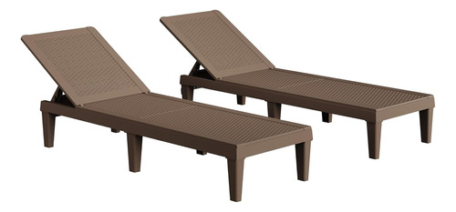 Greesum Outdoor Chaise Lounge Suels Juego De 2 Con Respaldo 