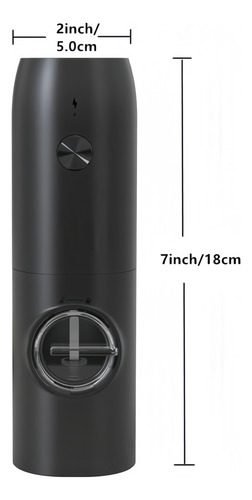 Moedor Elétrico Sal Grosso Pimenta Temperou Usb Recarregável