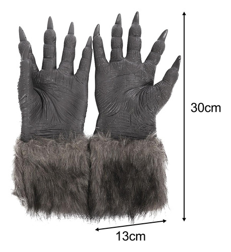 5 Guantes De Disfraz De Hombre Lobo Accesorio De Disfraz De