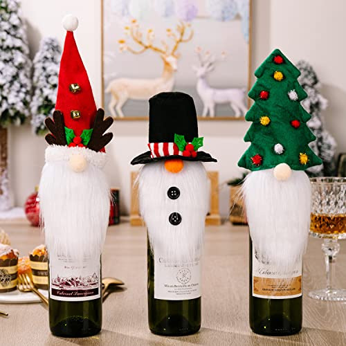 Cubiertas Botellas De Vino Duendes De Navidad, Juego De...