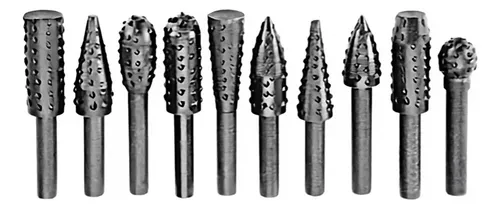 Set Fresas Escofinas X 10pzs Taladro Minitorno Ruhlmann