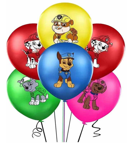 X10 Globos Patrulla Canina Fiesta, Niños, Mascotas