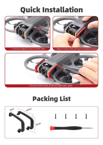Protector Gimbal Lens Crash Bumper Para Dji Avata 2