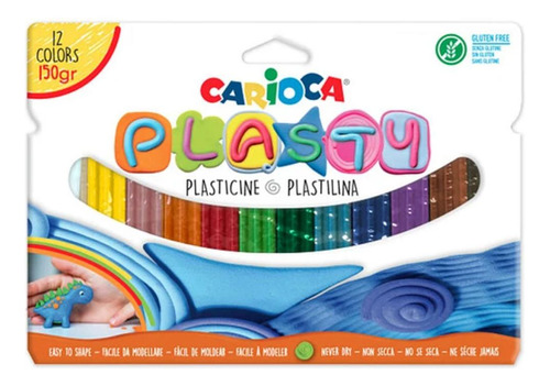 Plasticina 12 Colores 150grs Carioca - Ps