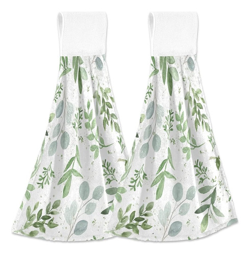 Giwawa Green Leaves Toalla De Mano 2 Piezas Soft Spring Leaf