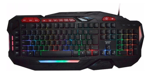 Teclado Multimídia Gamer Xfire Usb Multicor Tecdrive Bifrost Cor De Teclado Preto