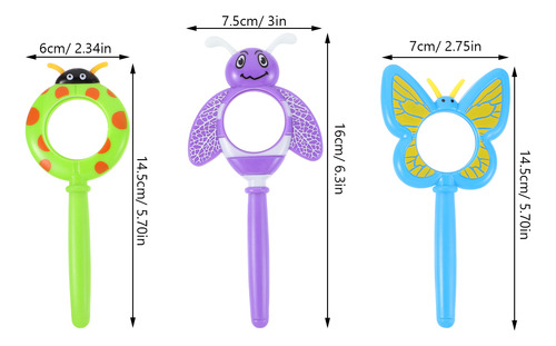 Lupa Portátil De Plástico Con Dibujos Animados Kids Detectiv