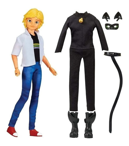 Miraculous Muñeco Super Hero Secret Adrien Articulado 30 Cm