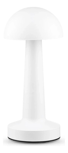 Lámpara De Mesa Led Recargable Mushroom Led Dimeable Blanco