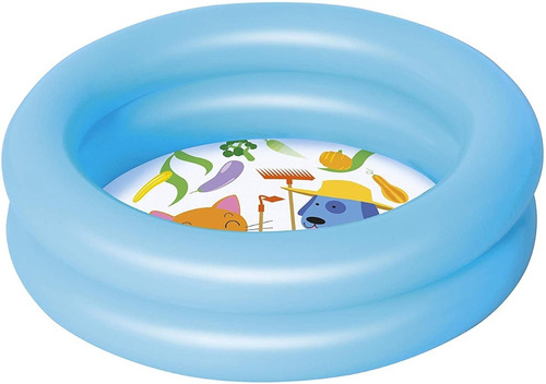 Pileta Inflable Pelotero Bebe Bestway 2 Anillos 61x15cm Azul