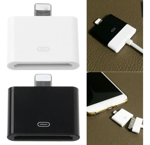 (w) Cargador Convertidor De 3 Pines A 8 Pines Para iPhone 4