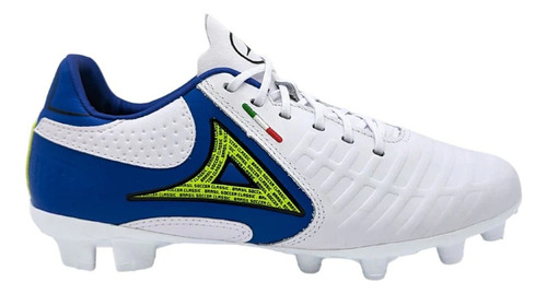 Tenis Caballero Tachones Fútbol Soccer Pirma3042 Blanco Azul