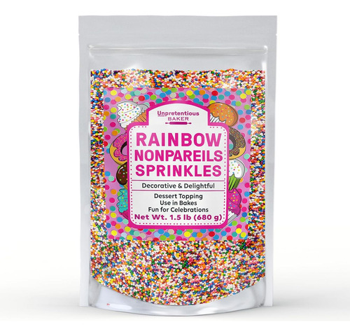Sprinkles Rainbow Nonpareils De Unpretentious Baker, 1.5 Lb,