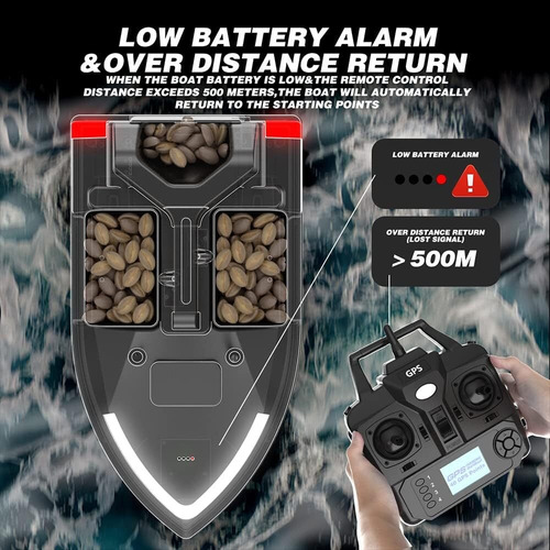 Barco De Cebo Rc Para Pesca, 2 Kg Portador De Carga,gps