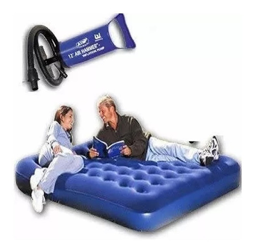 Colchon Inflable 2 Plazas Bestway + Inflador + Parche