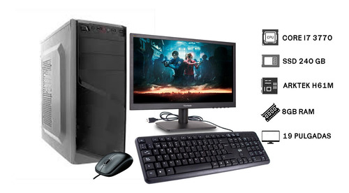Imagen 1 de 1 de Computadora Cpu Core I7 3770 / 8gb Ram / Ssd 240gb. Monitor