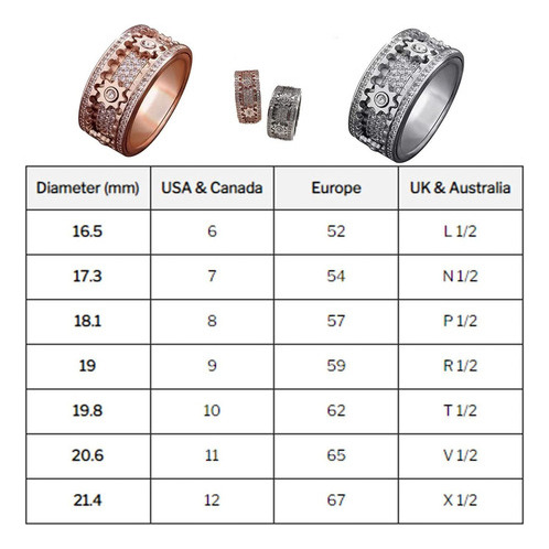 Anillo Giratorio 3d Geométrico Para Hombres Y Mujeres