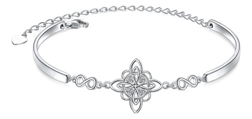 Flyow-pulsera Ajustable Con Nudo De Bruja Celta, Joyería De