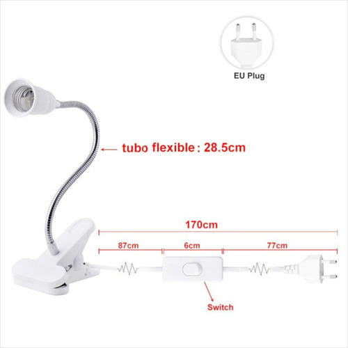 Imagen 6 de 7 de Ampolleta Grow Led Cultivo Aluminio 28 Led + Soporte E27