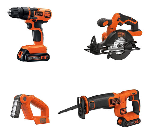 Black Decker 20v Max Netless Drill Combo Kit 4 Herramie...