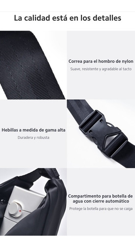 Imagen 7 de 8 de Riñonera Xiaomi Bandolera Deportiva Correa Ajustable Imperme