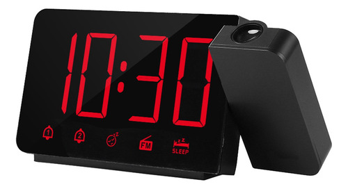 Proyección Reloj Alarma 180° Proyector Con Radio Fm Snooze