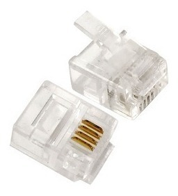 Imagen 2 de 3 de Super Oferta! 50 Fichas Plug Rj11 P/ Telefono Excel Calidad!