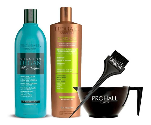 Shampoo Limpeza Profunda Degan + Burix One Prohall +cumbuca