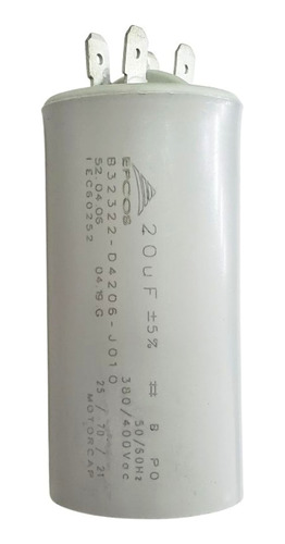 Capacitor De Partida 20uf 380vac