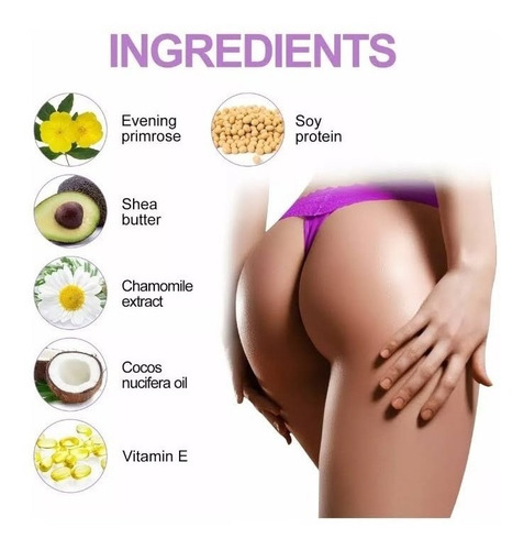 Crema Reafirmante D Gluteos Efecto Push Up Lifting Aumenta Hierbas