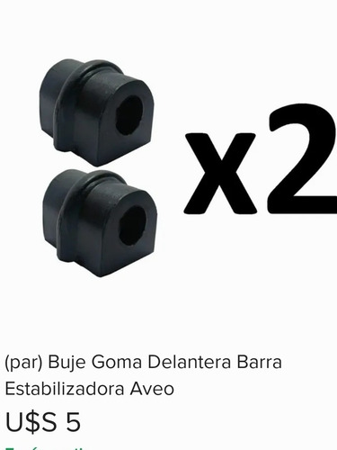 Bujes Gomas Delantera Barra Estabilizadora Aveo (el Par)