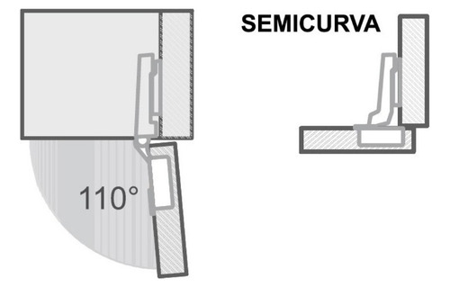 Bisagra Bidimensional Semicurva Mini (15 Pares) B08- 15