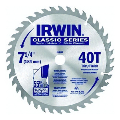 Disco Widia P/madera 7.1/4 -184mm. Irwin 40 Dientes-todobra